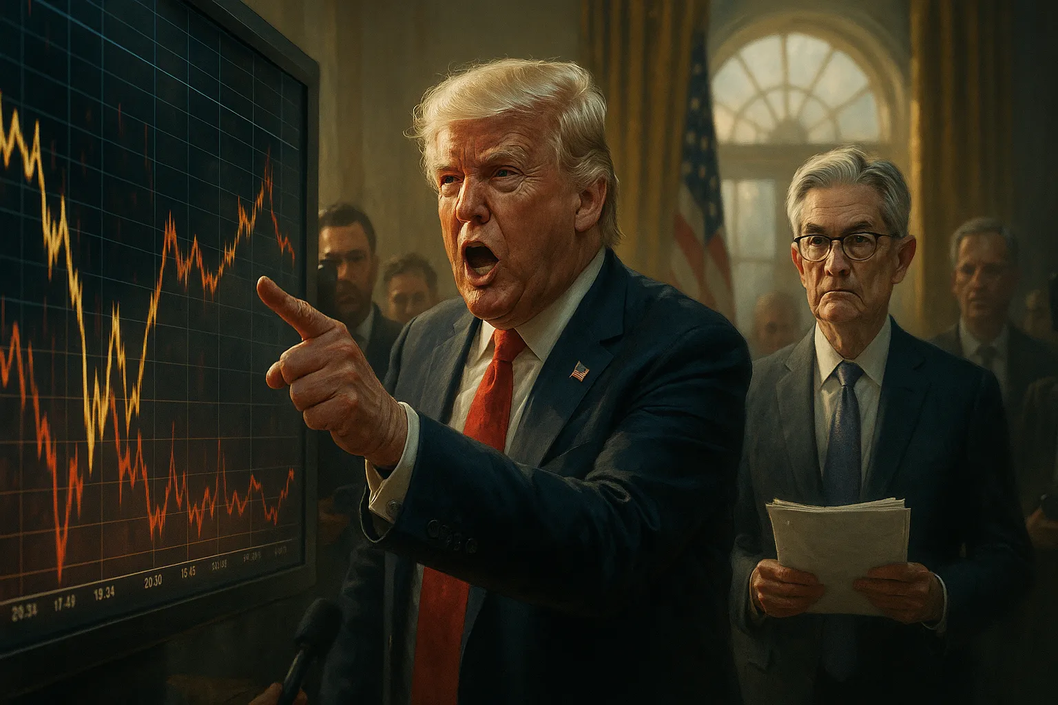 Trump targets Powell